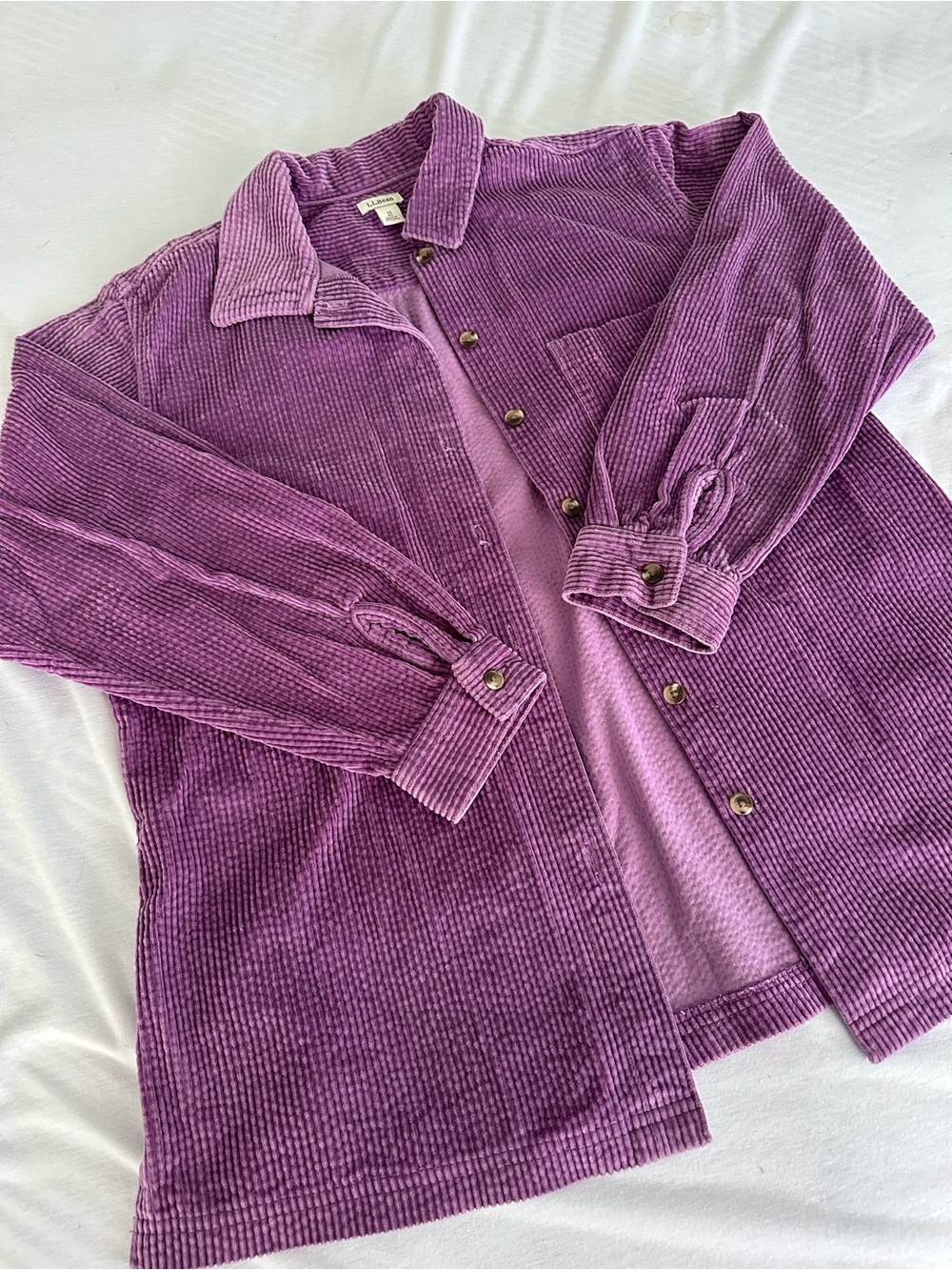 Vintage L.L Bean Purple Corduroy Button-Up Shacket